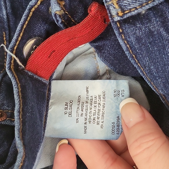 NWOT ARIZONA Boy's bootcut denim jeans size 10 slim - Picture 6 of 6